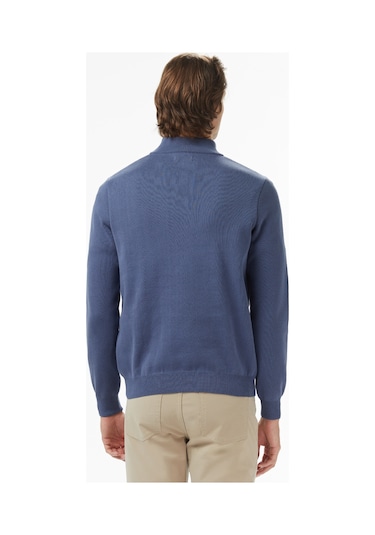 Nautica Erkek Mavi Classic Fit Kazak Düz S57220t Mavi