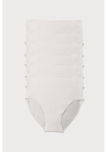 Malabadi Kadın Ekru 6 Lı Paket Modal Yüksek Bel Slip Külot 1955 Ekru