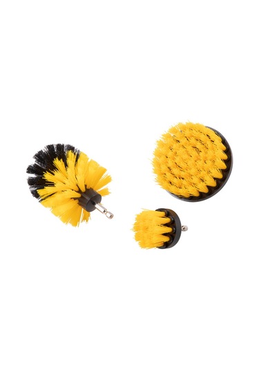 3 Adet Matkap Temizleme Fırçası, Yumuşak Kıllar, Sarı