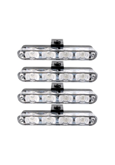 Geeksen 12v Kablosuz Kumanda 16 Led Oto Arka Panjur Işığı, 4'lü Klasörlü Parıltı Işığı, Kırmızı-mavi, Taşınabilir Ve Dayanıklı Diğer