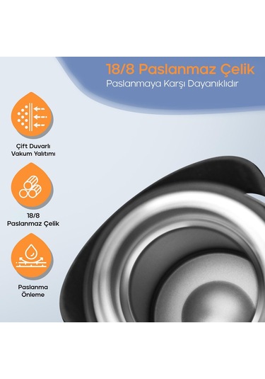 Schafer Santeco Çelik Termos 1200 Ml Mavi