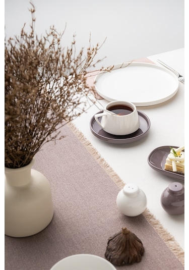 Emsan Parla 32 Parça 6 Kişilik Kahvaltı Takımı Gri Beyaz Beyaz - Gri