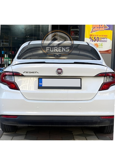 Fiat Egea Bagaj Üstü Yarasa Spoiler Piano Black 2015-2023 Uyumlu