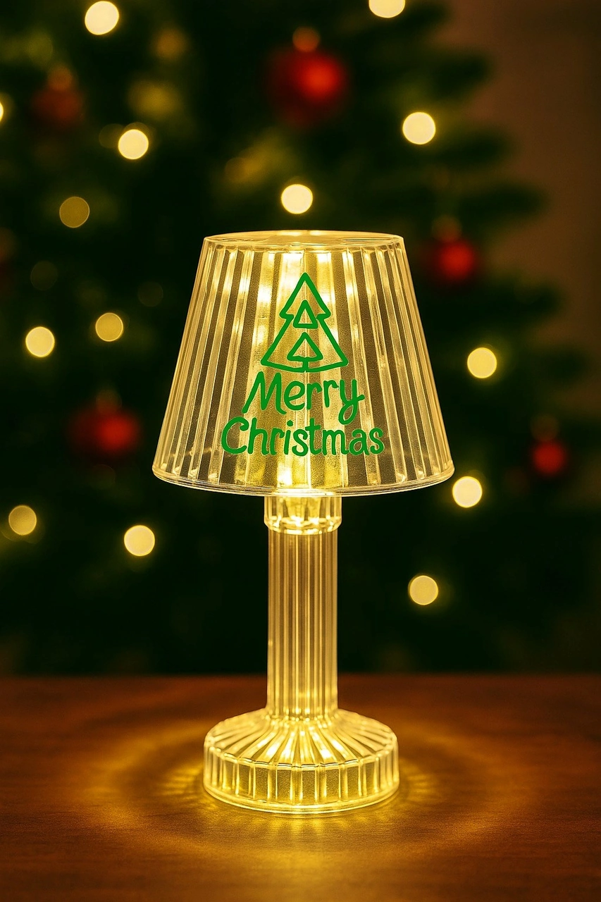 Yılbaşı Temalı Dekoratif Led Lamba 13 6 Cm Şeffaf