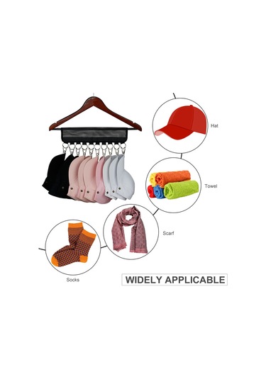Konesam Fonksiyonel Demir Mantar Klipsli Çanta Şapka Organizer - Taşınabilir Ev & Seyahat Giysi Dolabı Depolama Rakımi Beyaz Beyaz