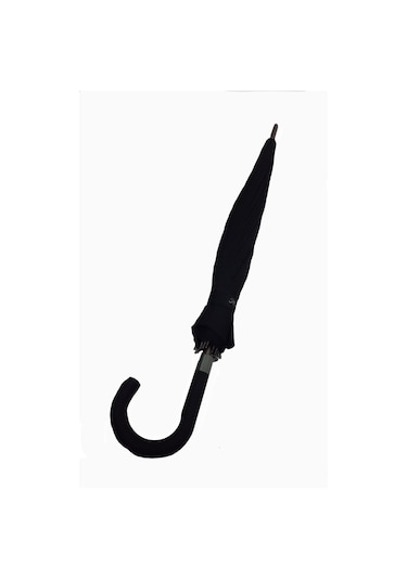 Erkek Protokol Baston Şemsiye 110 CM Çap Boy 90 CM Siyah