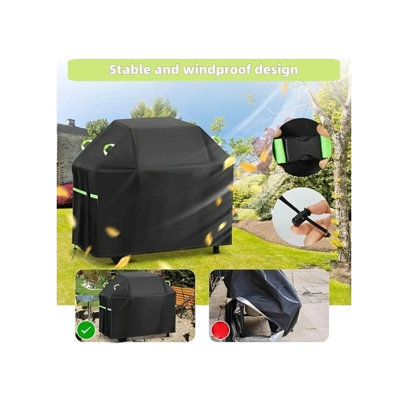 Trendooze Sunshine022 Siyah 145x60x120cm 420d Oxford Mangal Kapağı Reflektif Tutamak Ve Bağcık