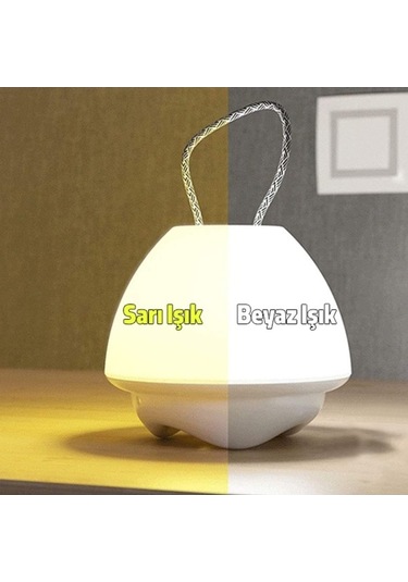 Didadodo Şarjlı Akıllı Yatak Odası Gece Lambası Beyaz, Küçük Boy Çok Renkli