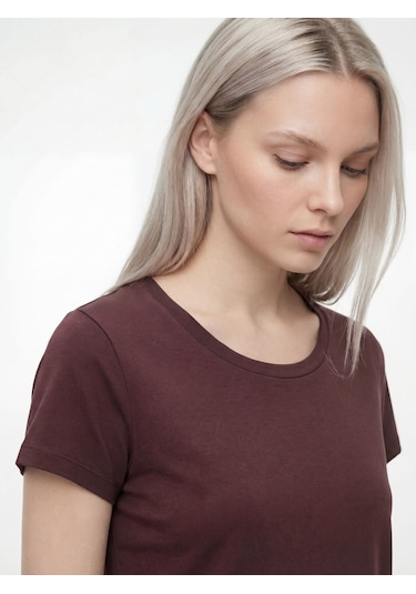 LOFT Regular Fit Kadın Tshirt K.kol Lf2040480 Q1.v1 Kahverengi