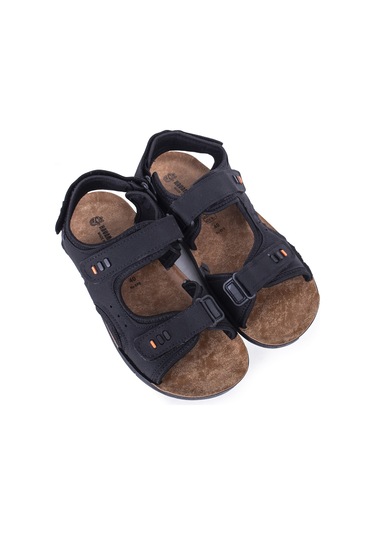 Ghattix Yulo Tam Kalıp Cırtlı Yazlık Erkek Günlük Sandalet Siyah