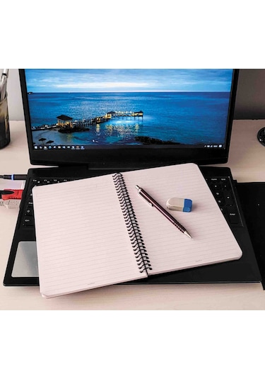 Natural Journal A5 Defter Sert Kapak Çizgili 160 Sayfa, Spiralli Krem