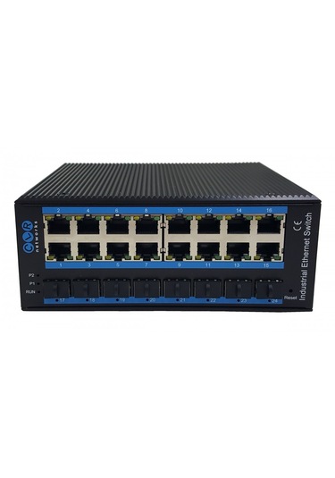 CLR-IES-L1624P Endüstriyel POE Switch 16 Gigabit RJ45 POE + 8 Gigabit SFP Yönetilebilir