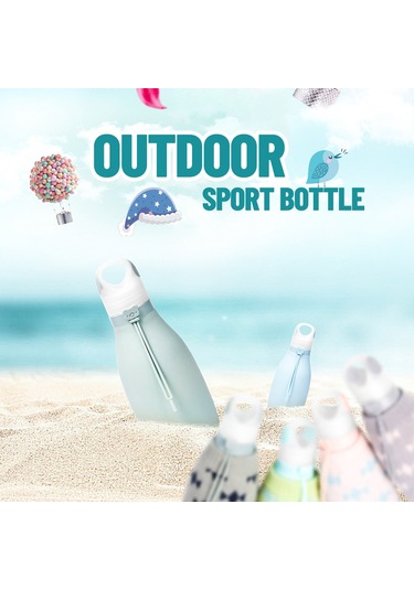 Lemestar Yeşil Silikon Katlanabilir Su Böceği - 500ml Dışarıda Kullanıma Uygun, Çekirdekli, Taşınabilir Spor Ve Seyahat Suluğu Diğer