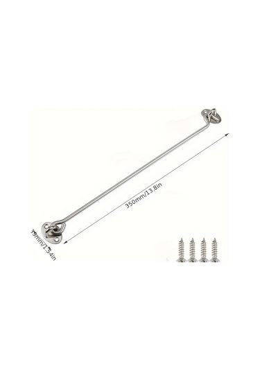 Cordial 2 Adet Paslanmaz Çelik Sessiz Sürgü Kilit Ve Mandal, 14 İnç Kapı Kilidi