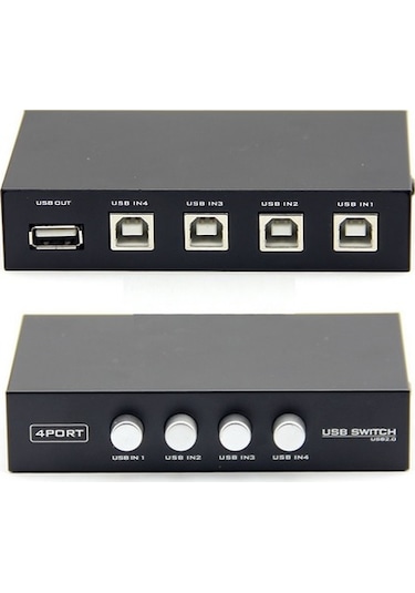 Alfais 4569 Yazıcı Printer Çoklayıcı Çoğaltıcı 4 Port Switch