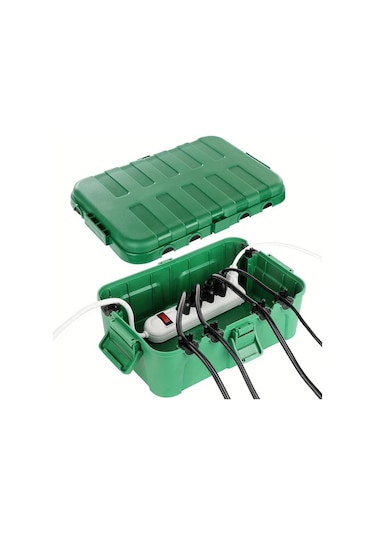 Fochsia Yeşil Renkli Açık Hava Uzatma Kablosu Priz Koruma Kutusu