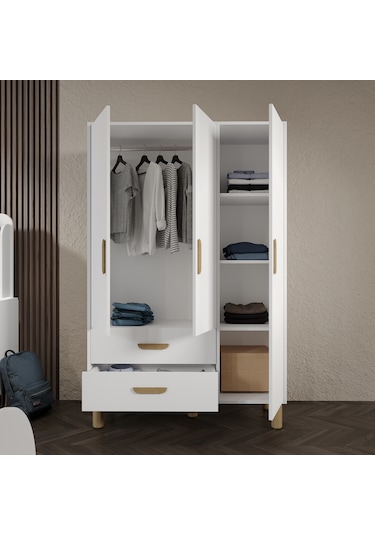 Bohem Çocuk Odası Takımı Beyaz Tamamı Mdf 4 Parça