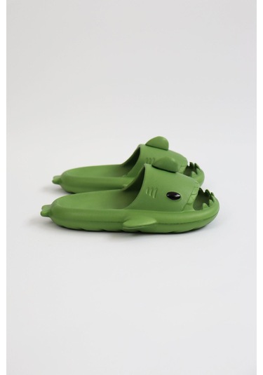 Wagoon Wg500 Köpekbalığı Haki Unisex Tam Ortopedik Terlik Shark Slides Haki