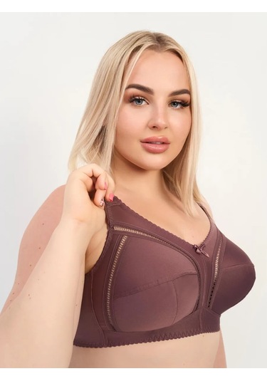 Sim Sim Büyük Beden Kadınlar İçin Korsesiz Sütyen 275702119 Kahverengi