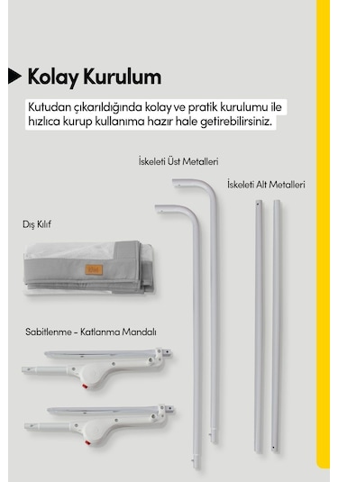 Kiwi Çocuk Yatak Koruyucu Bariyeri Ve Yatak Korkuluğu, Ekstra Dolgulu Kumaş Bed Guard 150x65