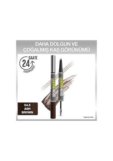 Maybelline New York Brow Insert Çift Uçlu Kaş Kalemi 04.5 Ash Brown