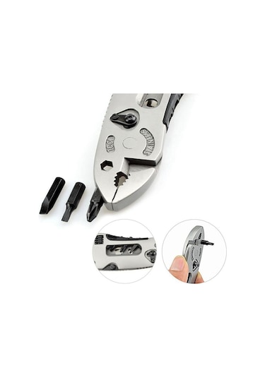 Ccgloball Multifuntion Pense Survival Çoklu El Aletleri Mini Tornavida Seti Ayarlanabilir Anahtar Çene Anahtarı Cebitamirat