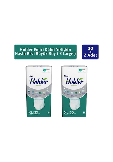 Holder Emici Külot Yetişkin Hasta Bezi Büyük Boy XL 2 x 30'lu