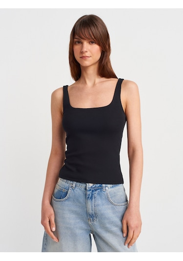 Dilvin 21057 Askılı Atlet-siyah Siyah