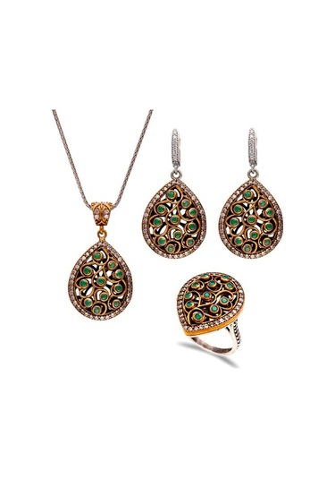 Gümüş Otantik Doğa Motifli Set G38Tk Altınsepeti