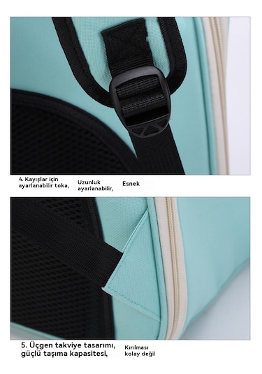 Ebedi Şans37 34 25cm Evcil Hayvan Sırt Çantası-gri 01