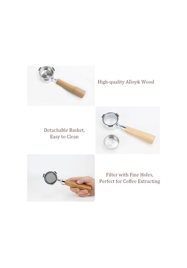 Leezsing Premium 54mm Çıplak Dipsiz Portafiltre, Barista Bes 870/878/880 Yedek Dipsiz Portafiltre İle Uyumlu, Filtre Sepeti Dahil