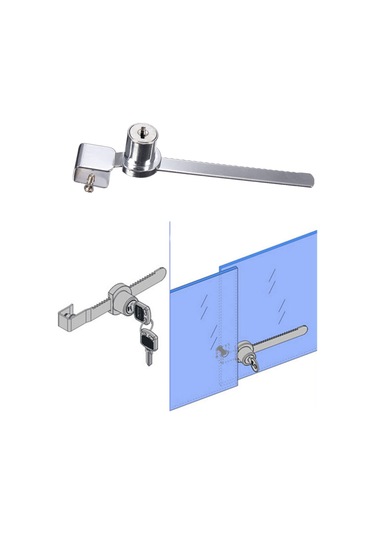 Nayomiglow Anahtar + Aynı Anahtarlı Vitrin Vitrin Kilidi Sürgülü Cam Dolap Kapı Kilidi