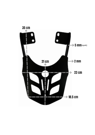 Bajaj Pulsar Ns200 2011-24 Siperlik Camı- Çanta Demiri (2 MM) Takımı