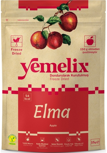Freeze Dried Elma Kuru Meyve Cipsi - Dondurularak Kurutulmuş Elma 15g 15 G