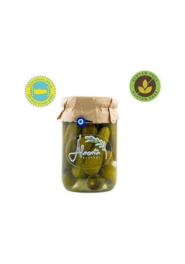 Alaçatı Naturel Doğal Kornişon Turşusu 660cc Süzme 300 G E