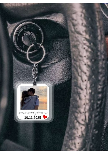 Kişiye Özel Fotoğraf Baskılı Anahtarlık Sevgiliye Hediyelik Özel Tasarım