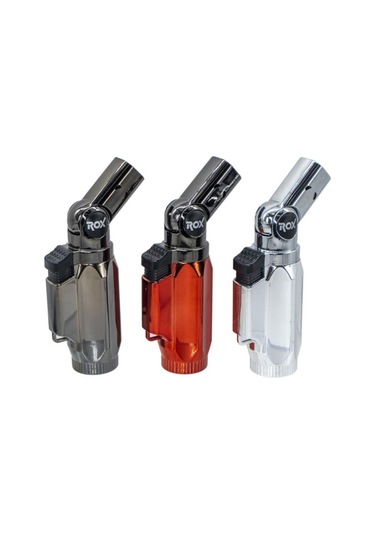 Rox Dört Alev Çıkışlı Mini Torch Pürmüz Siyah