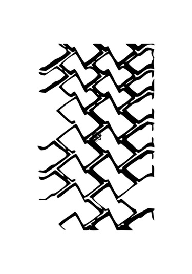 Oto Lastik İzi Folyo Sticker 50cm Uzunluk Siyah