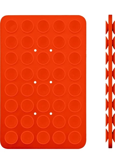 Goldenqian Çift Taraflı Silikon Vantuz Cep Telefonu Fikstürü İçin Vantuz Yapışkanlı Silikon Kauçuk Enayi Ped Sabit Ped Orange-1pc Orange-1pc