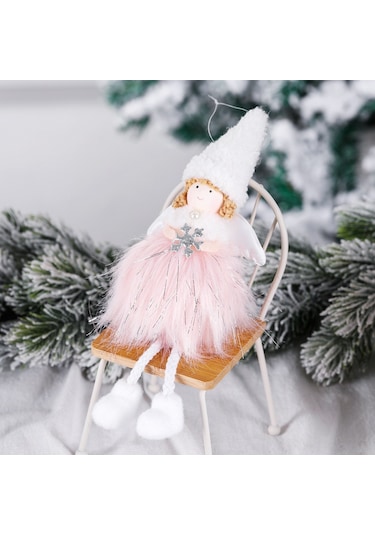 Dofolink Pembe Gümüş İpli Yün Kar Tanrıçesi, Noel Ağacı Süsü, Ev Dekorasyonu, Elden Yapımı, Hediyelik, Konforlu Ve Pratik Kullanim