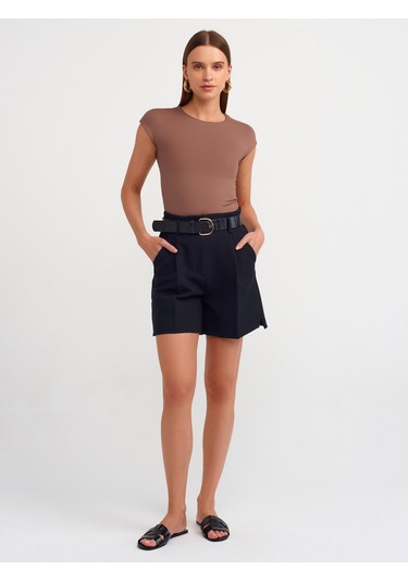 Dilvin Poliamid T-shirt Kahve Sütlü Kahverengi