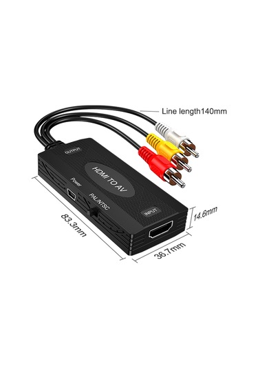 Suntek Rca'dan / Rca'ya Dönüştürücü Kablo Av Av'ye