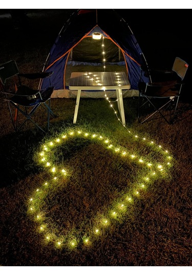 Şerit Ledli Solar Kamp, Karavan, Bahçe, Balkon Aydınlatma Seti