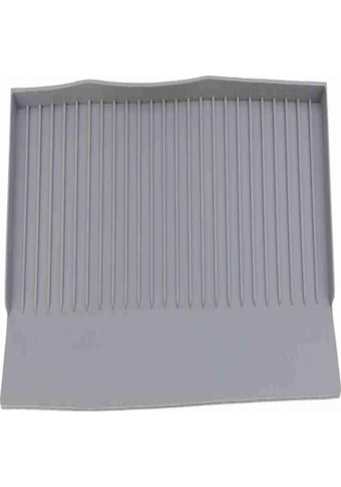 Besthome1 Silikon Lavabo Kenar Koruyucu, Ölçeklenebilir 3.7-6 İnç, Su Akışı İçin 5 Derece Eğim, Kaymazsız Dokulu, Mermer Ve Kuv Gri