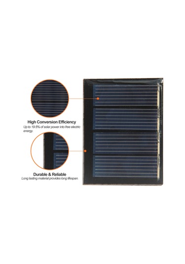 Yaozixa 2v 0.23w 115ma Çok Kristal Güneş Paneli, 50x38mm Ip65 Su Geçirmez Dıy Güneş Enerji Paneli, Model, Oyuncak, Aydınlatma İçin