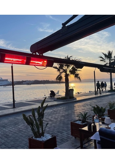 Ardonat Halogen Black Twin Pro Çifli 4000 W Kumandalı Cafe ve Teras Dış Mekan Isıtıcı