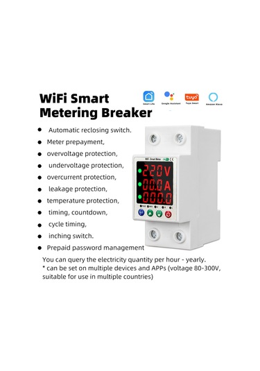 Tuya Wifi Otomatik Tekrar Kapama Koruyucusu Akıllı E25686