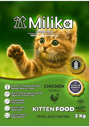 Milika Yavru Kedi Maması Tavuklu 2 Kg