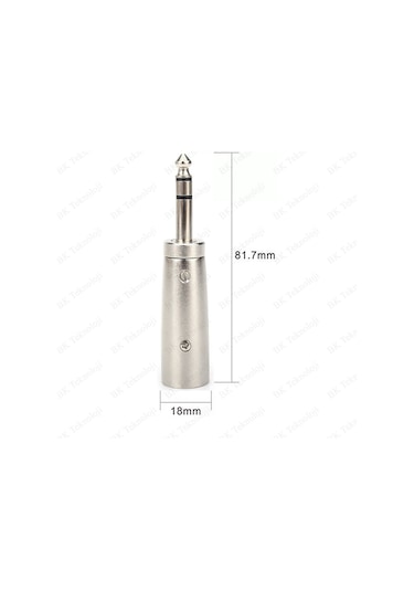 3-Pin Xlr Erkek To 6.35Mm Stereo Erkek Ses Kablosu Mikrofon Adapt