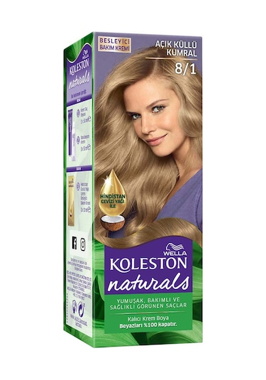 Koleston Naturals Boya 8/1 Açık Küllü Kumral